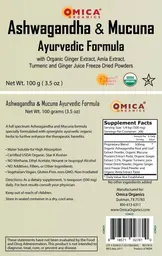 Label for Ashwagandha & Mucuna