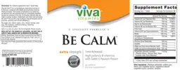 Label for Be Calm Extra Strength