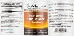 Label for Gluten Support PRP Balance