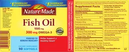 Label for Fish Oil 1000 mg