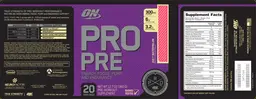Label for Pro Pre Juicy Watermelon