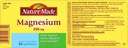 Label for Magnesium 250 mg