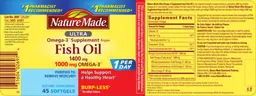 Label for Ultra Fish Oil 1400 mg