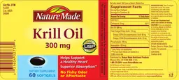 Label for Krill Oil 300 mg