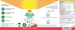 Label for Beet & B Energizer Powder Watermelon Flavor