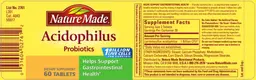 Label for Acidophilus Probiotics