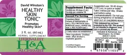 Label for David Winston's Healthy Skin Tonic