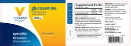 Label for Glucosamine 1000 mg