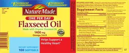 Label for Flaxseed Oil 1400 mg