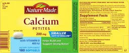 Label for Calcium Petites 200 mg
