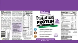 Label for 100% Natural Dual-Action Protein Natural Original Flavor