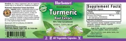 Label for Standardized Turmeric Root Extract
