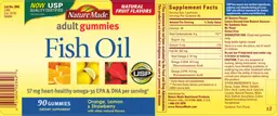 Label for Fish Oil Adult Gummies