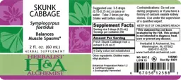 Label for Skunk Cabbage