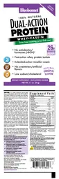 Label for 100% Natural Dual-Action Protein Natural Original Flavor