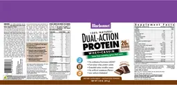 Label for 100% Natural Dual-Action Protein Natural Chocolate