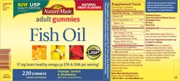 Label for Fish Oil Adult Gummies