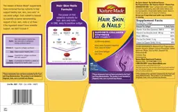 Label for Hair, Skin, & Nails