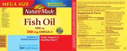 Label for Fish Oil 1200 mg