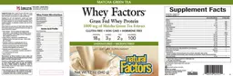 Label for Whey Factors Matcha Green Tea