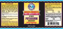 Label for Ultimate Potassium Concentrate