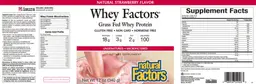 Label for Whey Factors Natural Strawberry Flavor