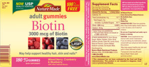 Biotin Adult Gummies 3000 mcg