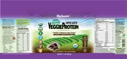 Label for Organic VeggieProtein Chocolate Mocha