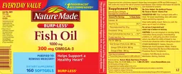 Label for Burp-less Fish Oil 1000 mg