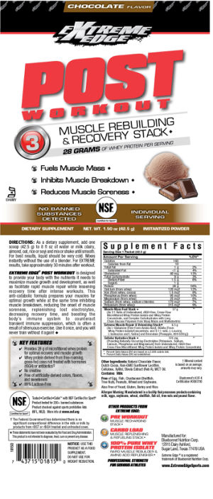 Post Workout Chocolate Flavor