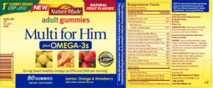 Mutli for Him plus Omega-3s Adult Gummie