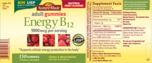 Energy B12 Adult Gummies 1000 mcg