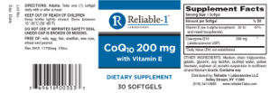 CoQ10 200 mg with Vitamin E