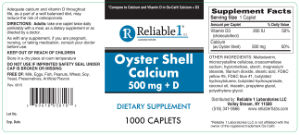 Oyster Shell Calcium 500 mg + D