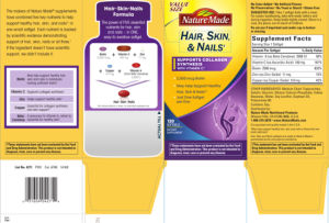 Label for Hair, Skin, & Nails