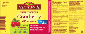 Super Strength Cranberry 450 mg Extract 