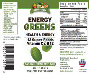 Energy Greens Natural Lemon-Lime Flavor