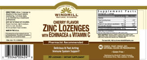 Zinc Lozenges with Echinacea & Vitamin C Cherry Flavor