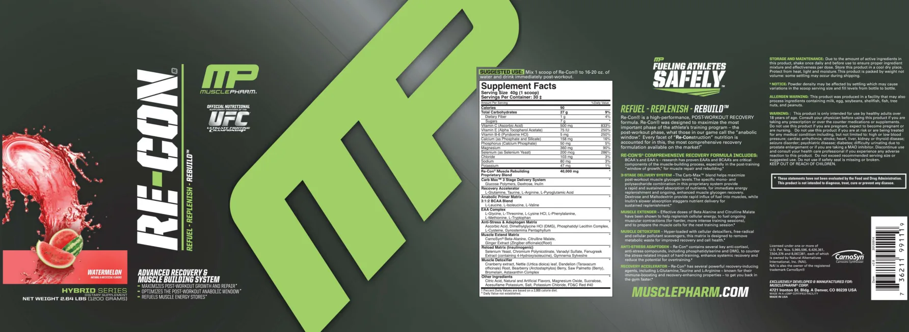 Label for Re-Con Watermelon