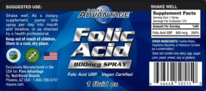 Folic Acid 800 mcg Spray