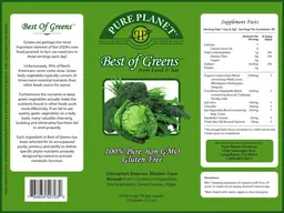 Label for Best Of Greens From Land & Sea