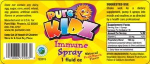 Immune Spray Natural Fruit Punch Flavor