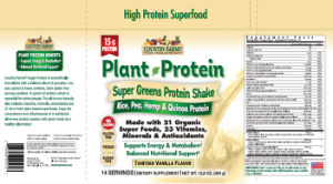 Super Greens Protein Shake Tahitian Vani
