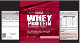 Label for Whey Protein Wild Strawberry