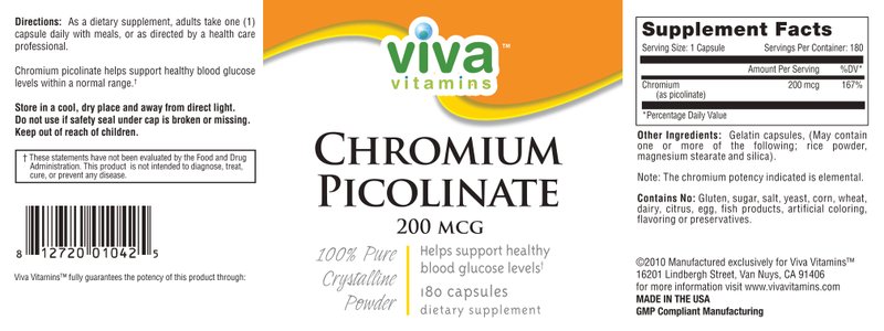 Chromium Picolinate 200 mcg