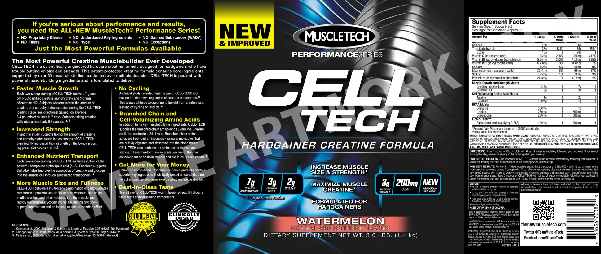 Label for Cell Tech Watermelon