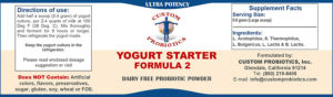 Yogurt Starter Formula 2