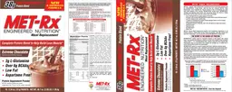 Label for MET-Rx Meal Replacement Extreme Chocolate