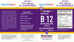 Activated B-12 Methylcobalamin 1,000 mcg