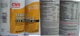Label for Daily Multiple For Women 50+
